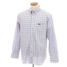 【中古】ファッソナブル Faconnable CLUB コットン チェック ボタンダウン カジュアルシャツ ブルーxホワイト【サイズM】【S/S/A/W】【状態ランクA】【メンズ】