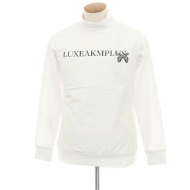 【中古】リュクスエイケイエムプラス LUXEAKMPLUS × roar ポリエステル ジャージー ハイネック 長袖Tシャツ ホワイト【サイズM（JPN）】【S/S/A/W】【状態ランクA】【メンズ】