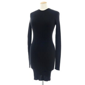 【中古】バレンシアガ BALENCIAGA コットン リブニット ワンピース ブラック【サイズS】【S/S/A/W】【状態ランクA】【レディース】[BPD]