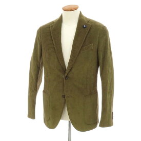 【中古】ラルディーニ LARDINI コーデュロイ カジュアルジャケット オリーブ【サイズ46】【A/W】【状態ランクB】【メンズ】[BPD]