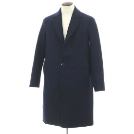 【中古】ハリスワーフロンドン HARRIS WHARF LONDON ウール チェスターフィールドコート ネイビー【サイズ50】【A/W】【状態ランクA】【メンズ】