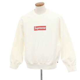 【中古】シュプリーム Supreme 2025年春夏 Washed Box Logo Crewneck スウェット ホワイト【サイズM】【A/W】【状態ランクB】【メンズ】[APD]