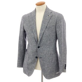 【中古】タリアトーレ TAGLIATORE コットンリネンアクリルナイロン 2B テーラードジャケット ネイビー【サイズ48】【S/S】【状態ランクC】【メンズ】