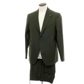 【新品】タリアトーレ TAGLIATORE ストレッチウール 2つボタンスーツ オリーブ【サイズ52】【S/S】【状態ランクN】【メンズ】