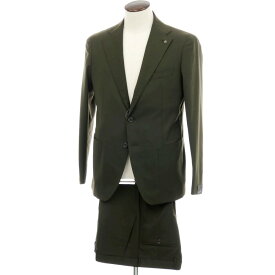 【新品】タリアトーレ TAGLIATORE ストレッチウール 2つボタンスーツ オリーブ【サイズ50】【S/S】【状態ランクN】【メンズ】