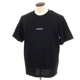 【新品】ラルディーニ LARDINI コットン クルーネック 半袖Tシャツ ブラック【サイズXL】【S/S】【状態ランクN】【メンズ】[CPD]
