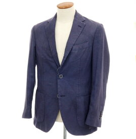 【中古】ラルディーニ LARDINI BRIAN＆BARRY別注 ウールシルクカシミヤ 3B テーラードジャケット ライトネイビー【サイズ48】【S/S】【状態ランクC】【メンズ】[CPD]