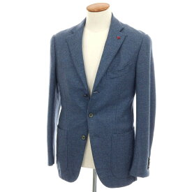 【中古】イザイア ISAIA SAILOR ウールカシミヤ 3B テーラードジャケット ブルー【サイズ46】【A/W】【状態ランクB】【メンズ】[APD]