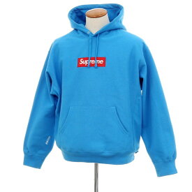 【中古】シュプリーム Supreme 2025年秋冬 Box Logo Hooded Sweatshirt プルオーバー パーカー ブルー【サイズM】【A/W】【状態ランクC】【メンズ】[APD]
