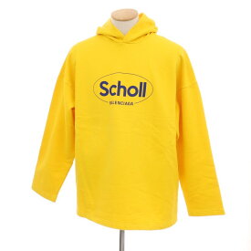 【SALE10%OFF/返品不可】【中古】バレンシアガ BALENCIAGA Scholl コットン プルオーバー パーカー イエロー【サイズS】【A/W】【状態ランクA】【メンズ】