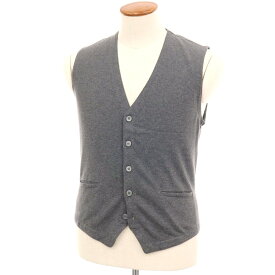 【中古】グランサッソ GRAN SASSO ハイゲージ フレッシュコットン ニットベスト ジレ グレー【サイズ48】【S/S】【状態ランクB】【メンズ】