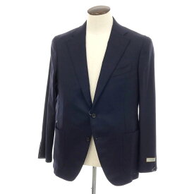 【新品】カナーリ CANALI ストレッチ ウール 2B テーラードジャケット ネイビー【サイズ52】【S/S】【状態ランクN】【メンズ】