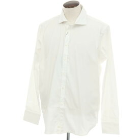 【新品】カナーリ CANALI ストレッチ コットンナイロン ワイドカラー ドレスシャツ ホワイト【サイズXXL】【S/S/A/W】【状態ランクN】【メンズ】