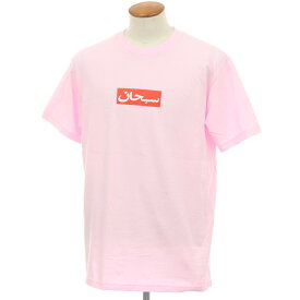【中古】シュプリーム Supreme 2026年春夏 Arabic Box Logo Tee コットン クルーネック 半袖Tシャツ ピンク【サイズM】【S/S】【状態ランクA】【メンズ】