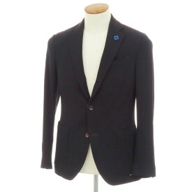 【中古】ラルディーニ LARDINI ウール 3B テーラードジャケット ダークネイビー【サイズ46】【S/S】【状態ランクB】【メンズ】[APD]