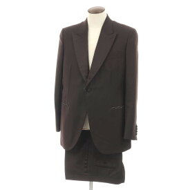 【中古】【未使用】ブリオーニ Brioni ウールモヘヤ タキシード フォーマルスーツ ダークブラウン【サイズ54 R】【S/S】【状態ランクS】【メンズ】[APD]