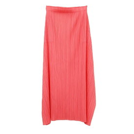 【SALE10%OFF/返品不可】【中古】プリーツプリーズ PLEATS PLEASE 2026年春夏 プリーツ フレア ロングスカート ピンク【サイズ表記なし（L位）】【S/S】【状態ランクA】【レディース】