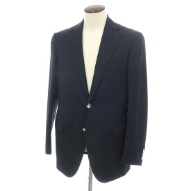 【中古】ラファエル カルーゾ CARUSO Raffaele Caruso TOMORROWLAND別注 Superfine110’S ウール 2B テーラードジャケット ダークネイビー【サイズ50】【S/S】【状態ランクA】【メンズ】[APD]