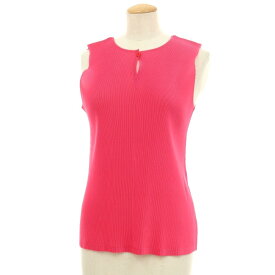 【SALE10%OFF/返品不可】【中古】プリーツプリーズ PLEATS PLEASE 2026年春夏 ポリエステル系 プリーツ ノースリーブカットソー ブライトピンク【サイズ表記なし（L位）】【S/S】【状態ランクA】【レディース】