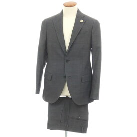 【中古】ラルディーニ LARDINI ウール 3つボタンスーツ ダークグレー【サイズ46】【S/S】【状態ランクD】【メンズ】
