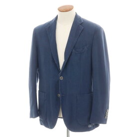 【中古】ラルディーニ LARDINI コットンリネン 3B カジュアルジャケット ライトネイビー【サイズ48】【S/S】【状態ランクC】【メンズ】
