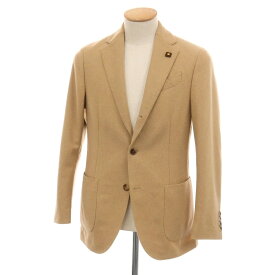 【中古】ラルディーニ LARDINI カシミヤ 3つボタン テーラードジャケット キャメルブラウン【サイズ44 7REG】【A/W】【状態ランクA】【メンズ】