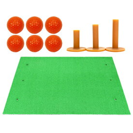 ゴルフマット 大型 ゴルフ 練習 マット 素振り ドライバー スイング パター 練習器具 室内 屋外 人工芝 SBR 100×150cm 選べるセット品 ゴルフボール ゴルフティー