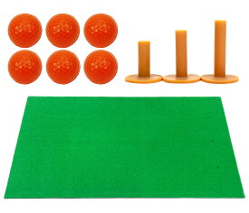 ゴルフマット 大型 ゴルフ 練習 マット ドライバー 素振り スイング パター 練習器具 室内 屋外 人工芝 SBR 100×170cm 選べるセット品 ゴルフボール ゴルフティー