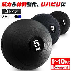メディシンボール 1kg 2kg 3kg 5kg 8kg 10kg スラムボール ウェイトボール 体幹 トレーニング 筋トレ エクササイズ 跳ねない 非バウンド ソフト PVC ボール 単品 6種セット