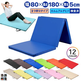 【エントリーでP10倍＆割引クーポン有】 体操 マット プレイマット 折りたたみ ストレッチマット ベビーマット エクササイズ トレーニング 鉄棒 跳び箱 リングフィット 運動 子供 ヨガマット スポーツマット 防音 家庭用 180×80×5cm (3段折りたたみ)