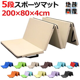 プレイマット 体操 マット 折りたたみ ストレッチマット ベビーマット エクササイズ トレーニング 鉄棒 跳び箱 リングフィット 運動 子供 ヨガマット スポーツマット 防音 家庭用 200×80×4cm (5段折りたたみタイプ)
