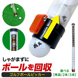 【エントリーでP10倍＆割引クーポン有】 ゴルフボールピッカー ゴルフボールレトリバー ゴルフボール 回収 収集 球拾い ゴルフ 練習用品 ラウンド用 レトリバー 選べる単品・セット