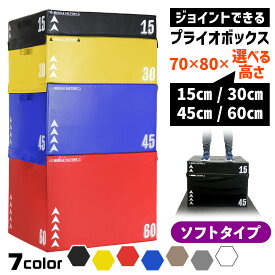 【エントリーでP10倍＆割引クーポン有】 ジョイント式 プライオボックス ソフト プライオメトリクス ボックス 昇降台 ジャンプ台 ステップ台 跳び箱 3in1 体幹 トレーニング 単品 選べるサイズ