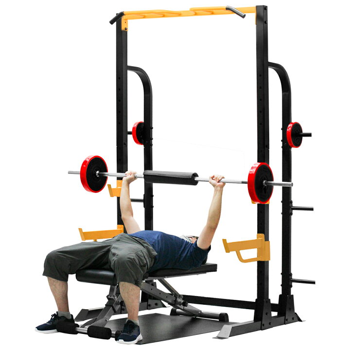 楽天市場】ハーフラック 懸垂マシン バーベルスタンド ぶらさがり健康  