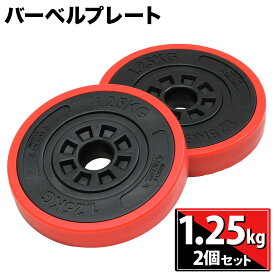 バーベル プレート 1.25kg 2個セット 重り 筋トレ ウエイト トレーニング ジム 器具 ベンチプレス フィットネス