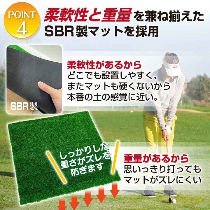 GolfStyle ゴルフマット 35mm ラフ芝 ゴルフ 練習 マット 100×100cm アイアン ショット アプローチ 練習用 Rou  2022新作モデル