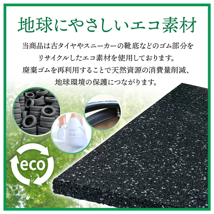 楽天市場】ゴムチップマット ジム マット 25mm ゴム フロアマット 防音 