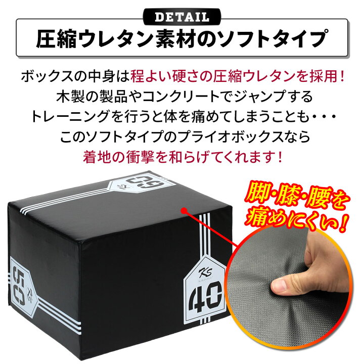楽天市場】プライオボックス ソフト 40×50×60cm プライオメトリクス 