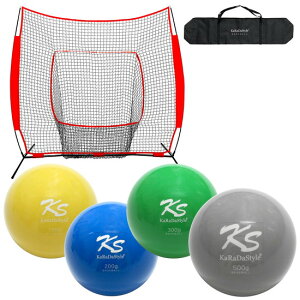 野球ネット トレーニング ボール ウエイトボール 4種セット 練習用 ネット 折りたたみ 持ち運び 屋外 室内 バッティングネット ピッチングネット 簡単設置 大型 プアボール 投手 球速アップ