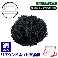 【エントリーで最大100%還元】 リバウンドネット 網のみ 1M×1M 交換用 サッカー 野球 リバウンダー ラダ…