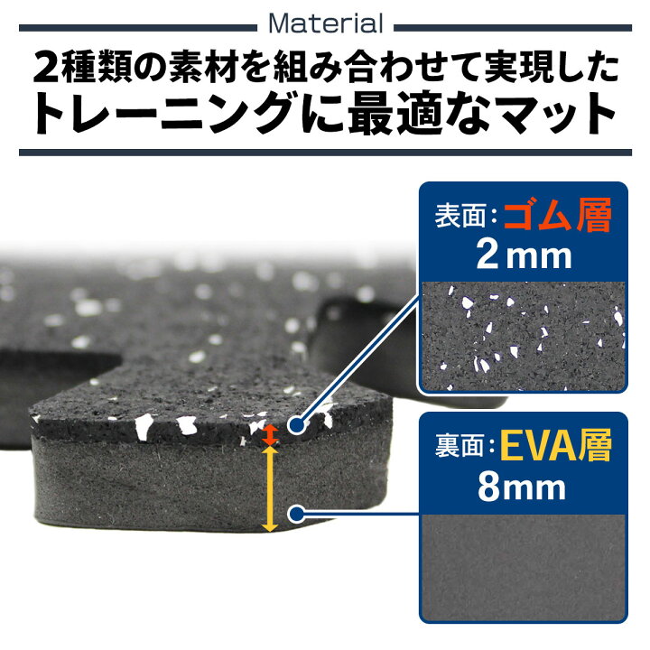 楽天市場】ホームジム フロアマット 厚さ1cm ジム 防音 ゴム マット 