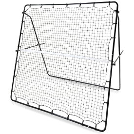 【エントリーでP5倍＆割引クーポン有】 リバウンドネット 特大 テニス サッカー 野球 リバウンダー 壁打ち 壁当て トレーニング 軟式 硬式 バウンドネット クレイジーキャッチ 練習道具 室内練習 自宅 5段階角度調節 高耐久45撚り網 200×200CM