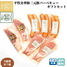＼最短発送／ 平田牧場 平牧金華豚三元豚バーベキューギフトセット(冷蔵 KB-03) ブランド豚 ステーキ フランク BBQ 送料無料 お歳暮 (東北 山形 お返し 御祝 内祝 美味しい おすすめ 正規取扱店) 【B02】