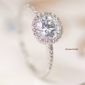 18K RGP プラチナ ダイヤ CZ 一粒 上質 リング yu1177e 普通便 送料無料