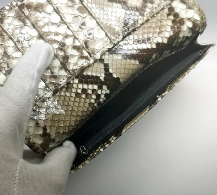 楽天市場】パイソン財布 ヘビ革ウォレット 蛇革財布無双長札入れ 日本  