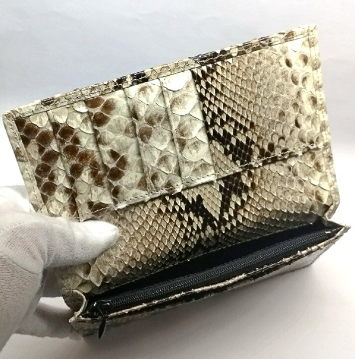 楽天市場】パイソン財布 ヘビ革ウォレット 蛇革財布無双長札入れ 日本 