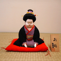 千風　創作人形　お福さん　古布ちりめん細工 楽天市場】古布 人形の通販