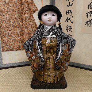 【送料無料!】【松乾斎東光】京製尺二市松人形(男)