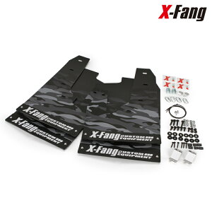X-Fang M40302CBK Mudflap CAMOUFLAGE Pattern BLACK �}�b�h�t���b�v �J���t���[�W�� �u���b�N DELICA D:5 ����