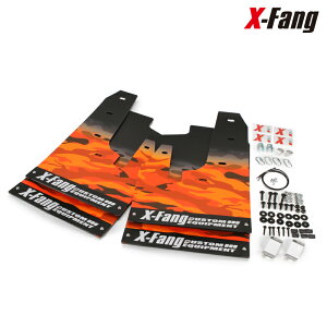 X-Fang M40302COR Mudflap CAMOUFLAGE Pattern ORANGE �}�b�h�t���b�v �J���t���[�W�� �I�����W DELICA D:5 ����